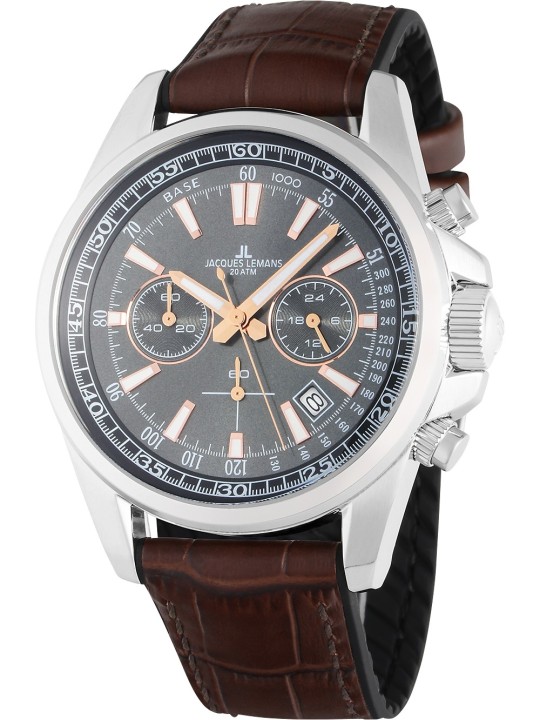 orologio uomo Jacques Lemans 1-2117W Liverpool Mens Chronograph 44mm 20ATM Jacques Lemans www.essenzetotalstyle.com 