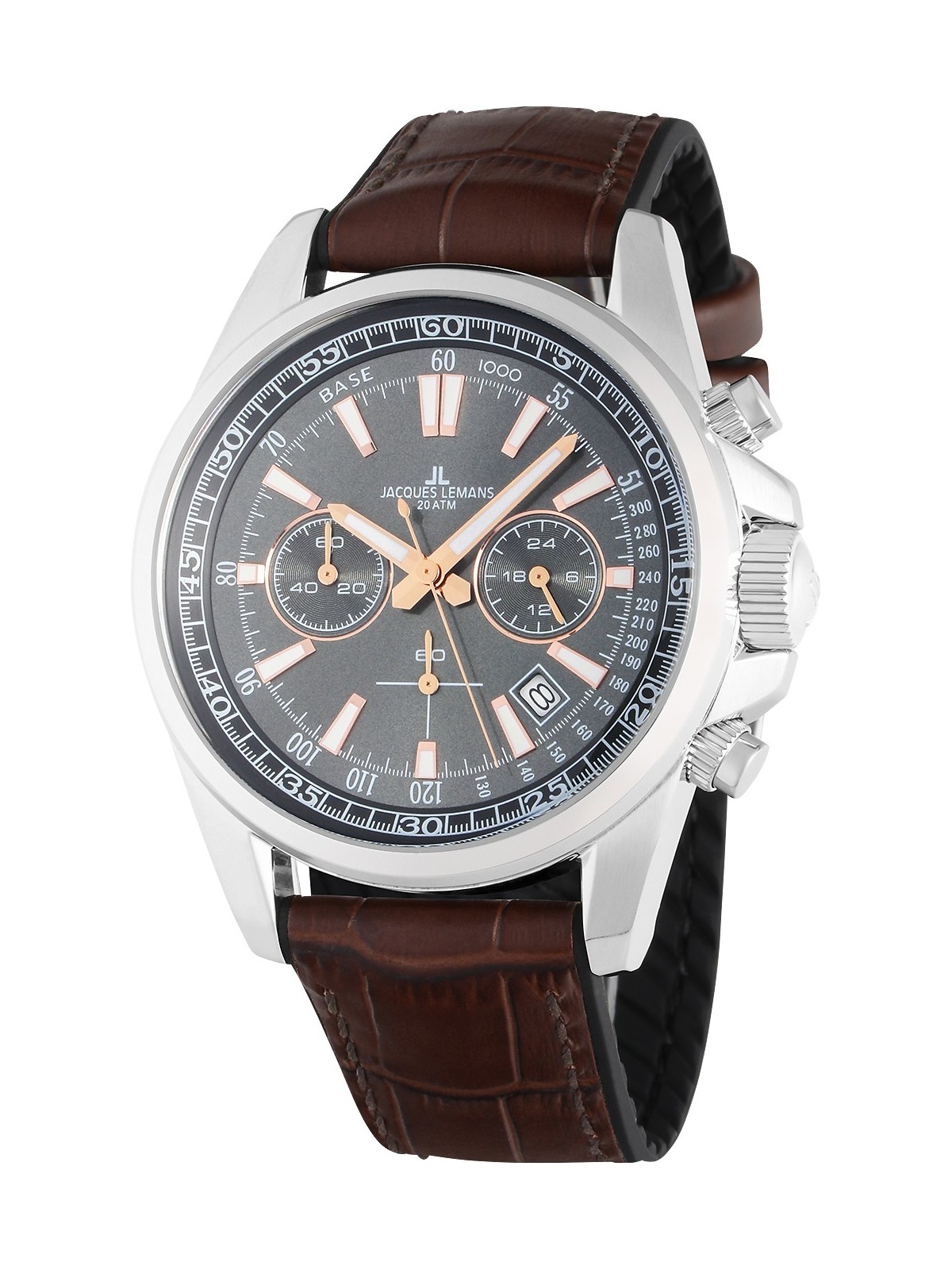 orologio uomo Jacques Lemans 1-2117W Liverpool Mens Chronograph 44mm 20ATM Jacques Lemans www.essenzetotalstyle.com 