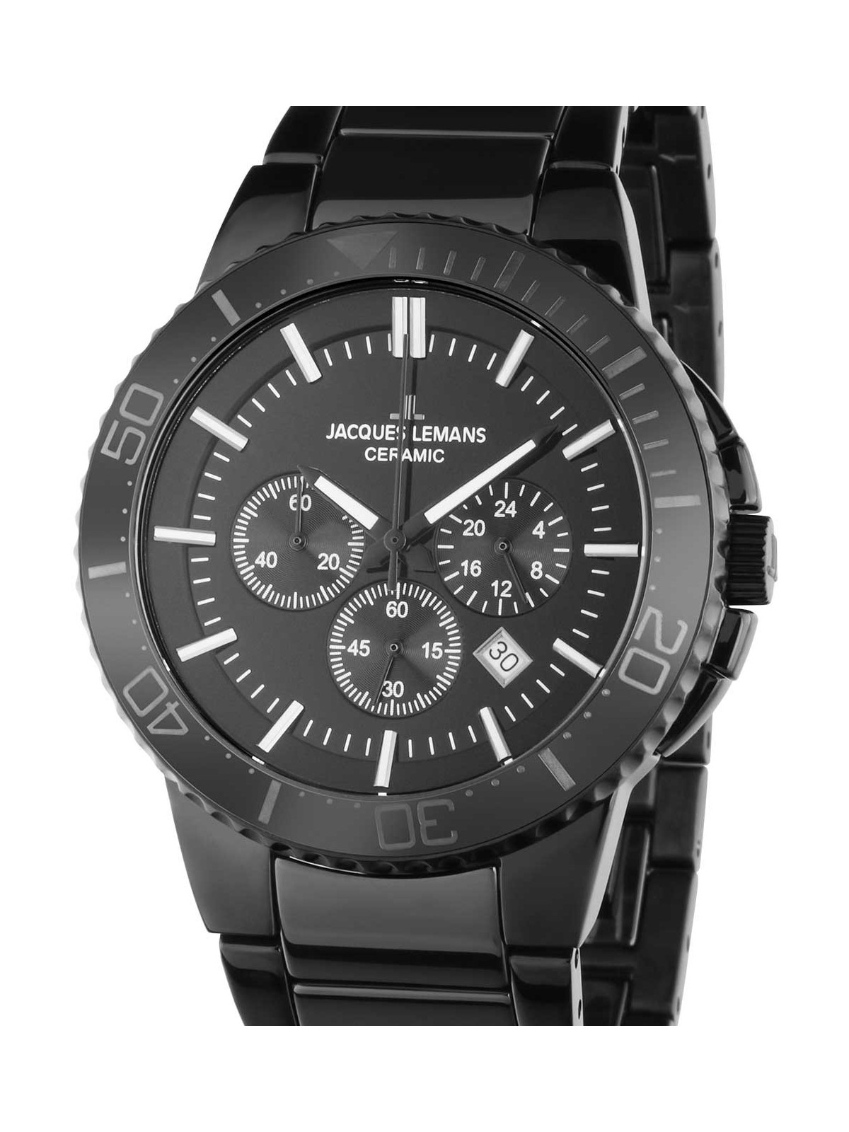 orologio uomo Jacques Lemans 1-2166B Colmar Ceramic Mens Chronograph 43mm 10ATM