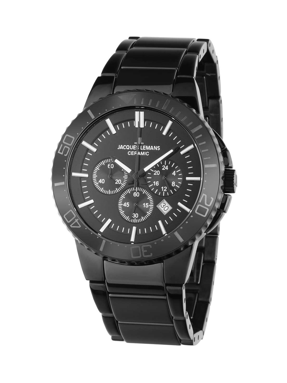 orologio uomo Jacques Lemans 1-2166B Colmar Ceramic Mens Chronograph 43mm 10ATM