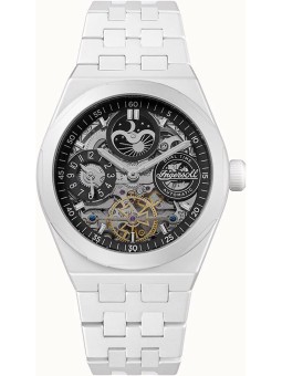 orologio uomo Ingersoll I15101 The Broadway Ceramic Dual Time Automatic Mens Watch 43mm 5ATM