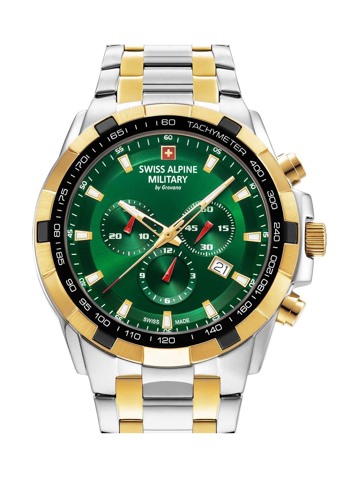 orologio uomo Swiss Alpine Military 7043.9144 Star Fighter Chronograph Mens Watch 47mm 10ATM