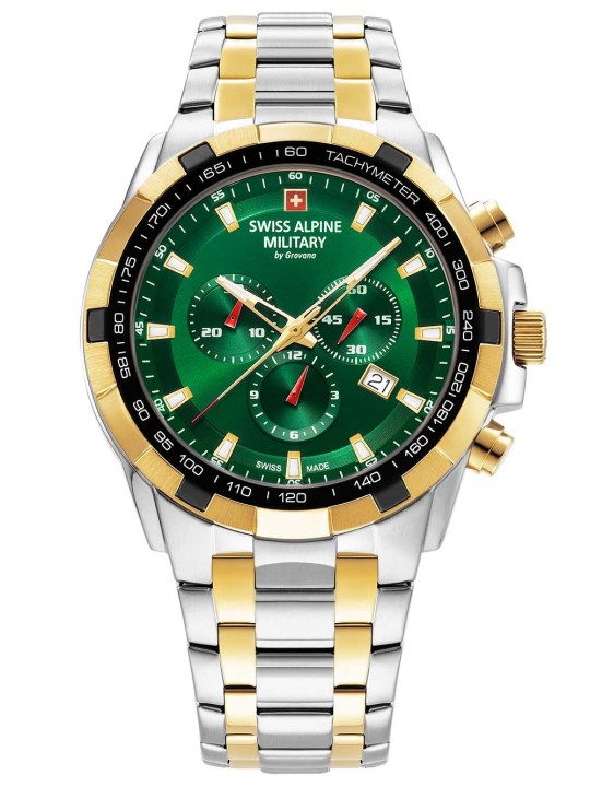orologio uomo Swiss Alpine Military 7043.9144 Star Fighter Chronograph Mens Watch 47mm 10ATM