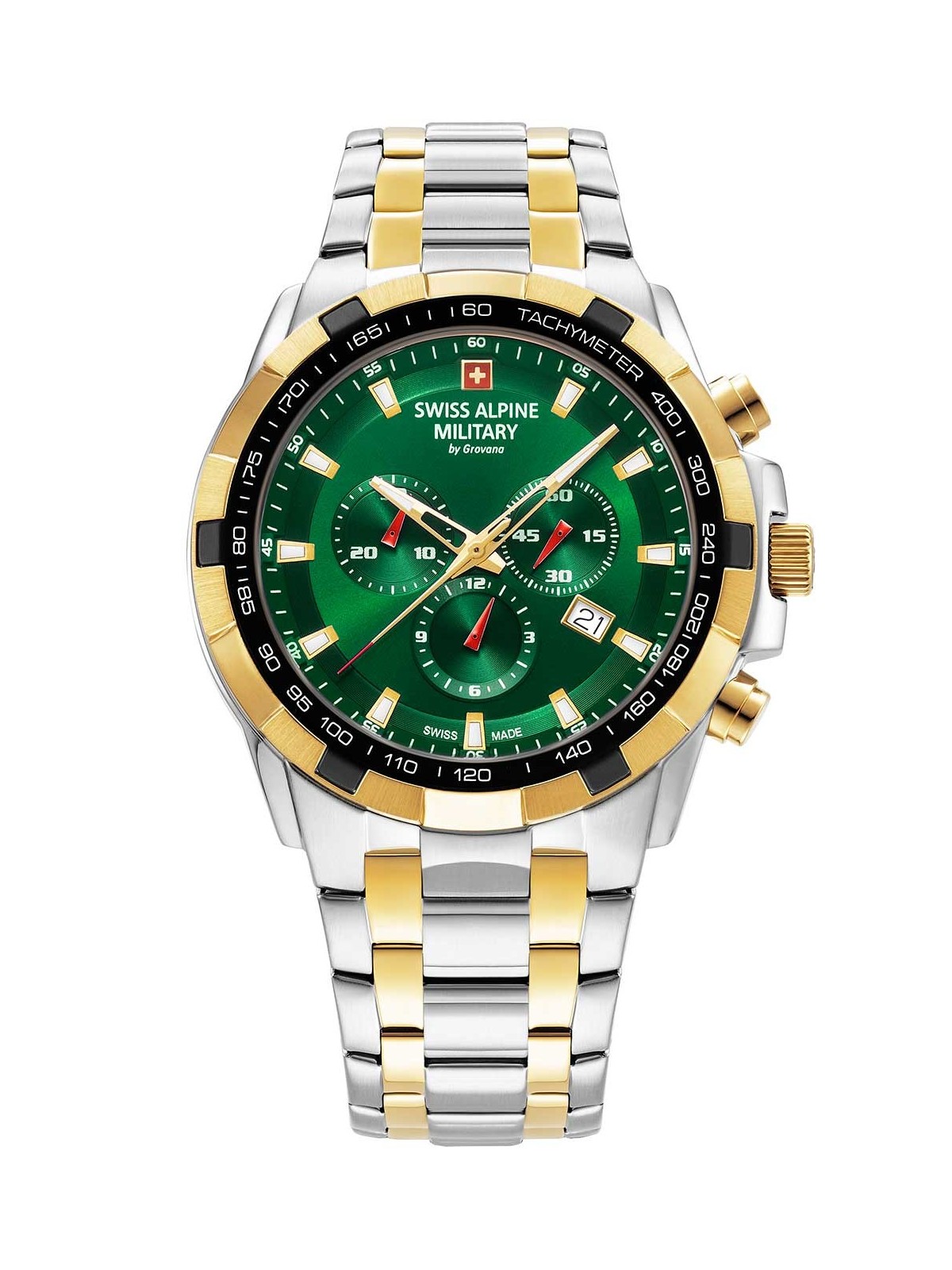 orologio uomo Swiss Alpine Military 7043.9144 Star Fighter Chronograph Mens Watch 47mm 10ATM