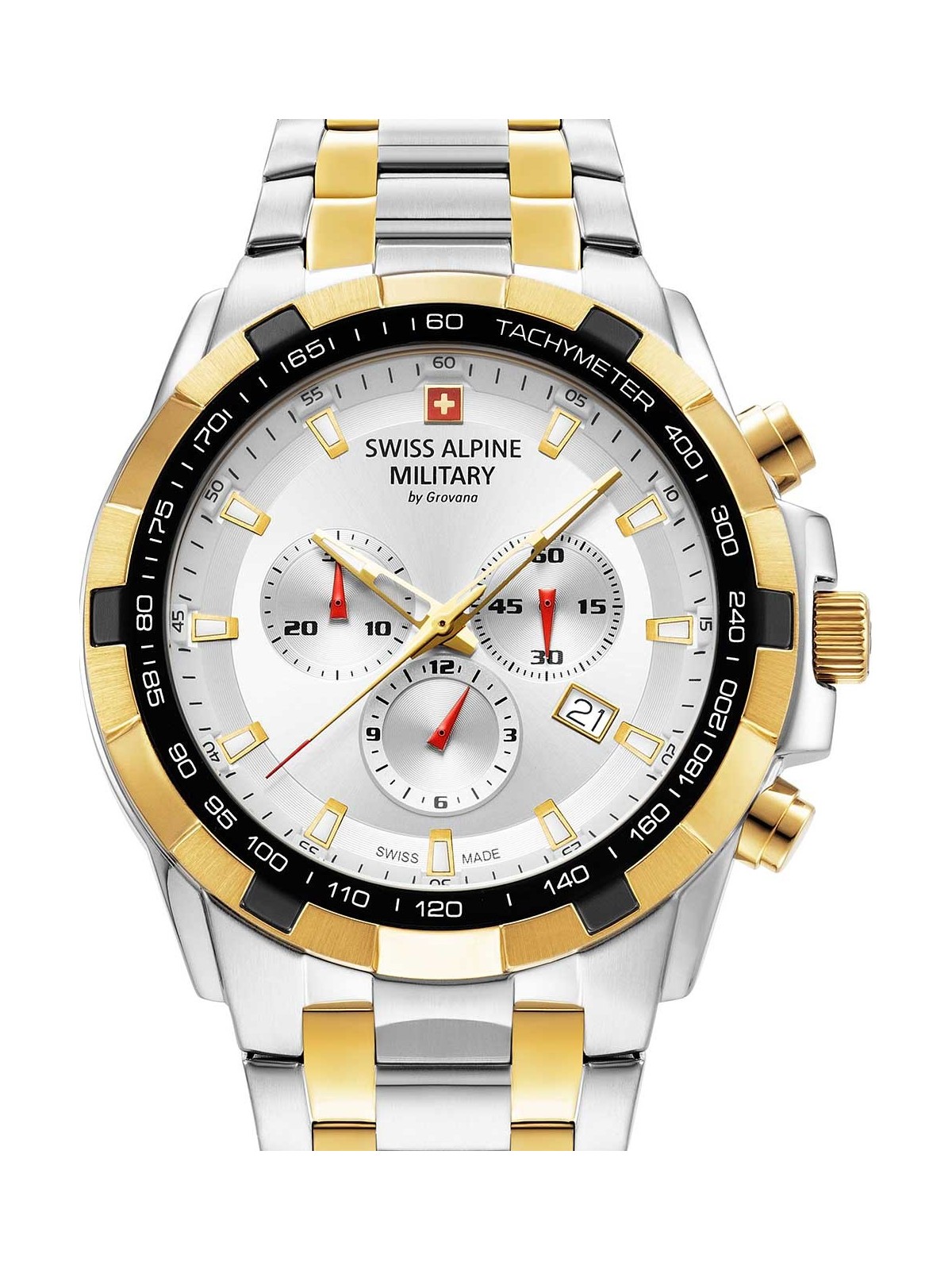 orologio uomo Swiss Alpine Military 7043.9142 Star Fighter Chronograph Mens Watch 47mm 10ATM