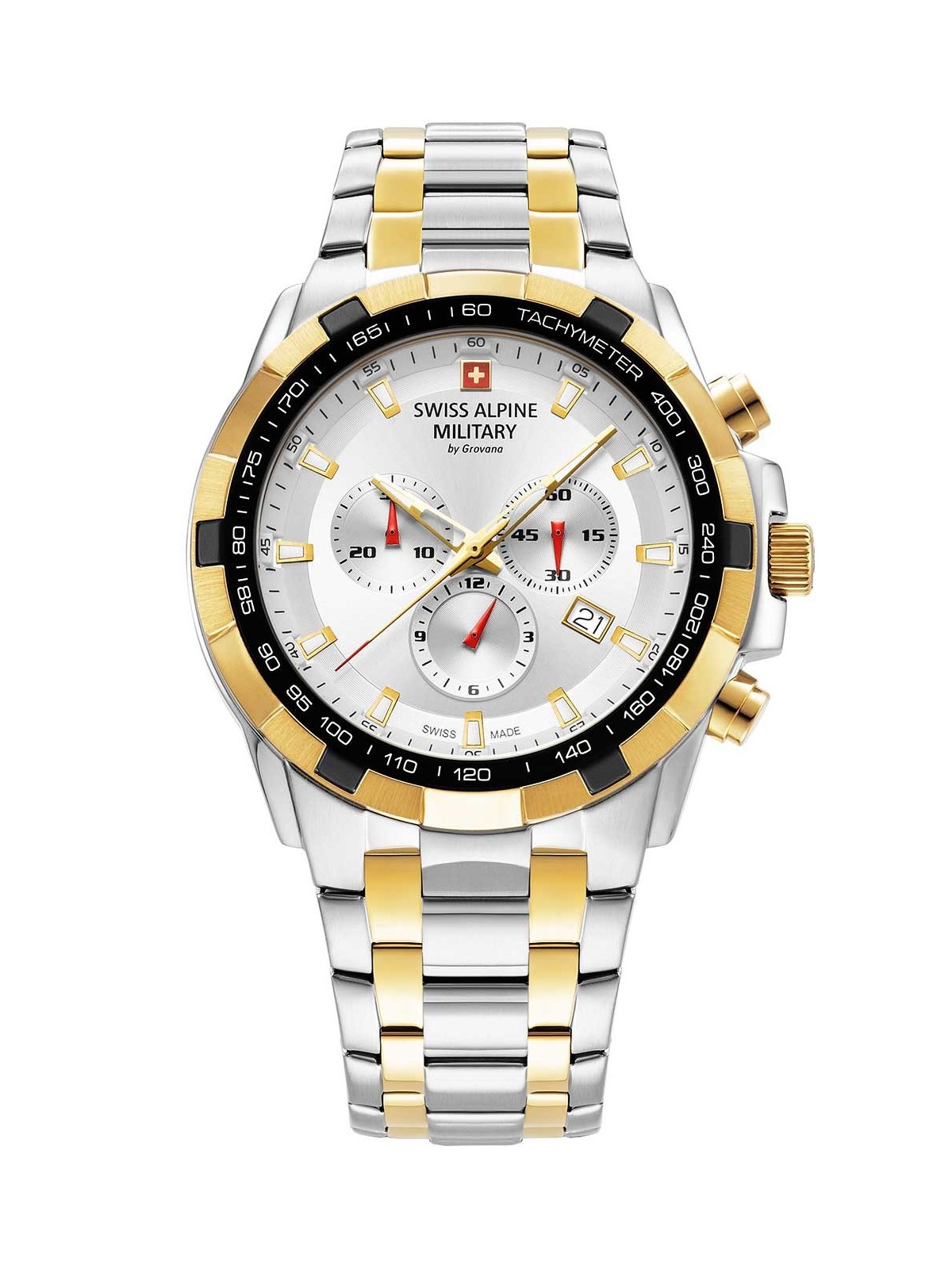 orologio uomo Swiss Alpine Military 7043.9142 Star Fighter Chronograph Mens Watch 47mm 10ATM