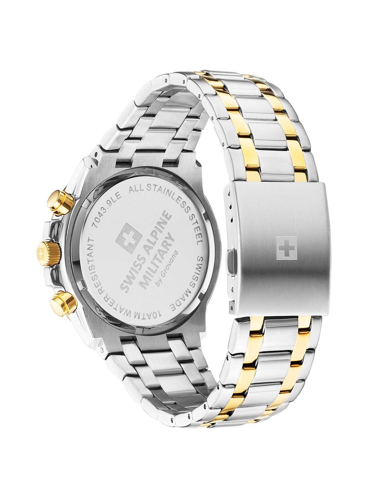 orologio uomo Swiss Alpine Military 7043.9142 Star Fighter Chronograph Mens Watch 47mm 10ATM