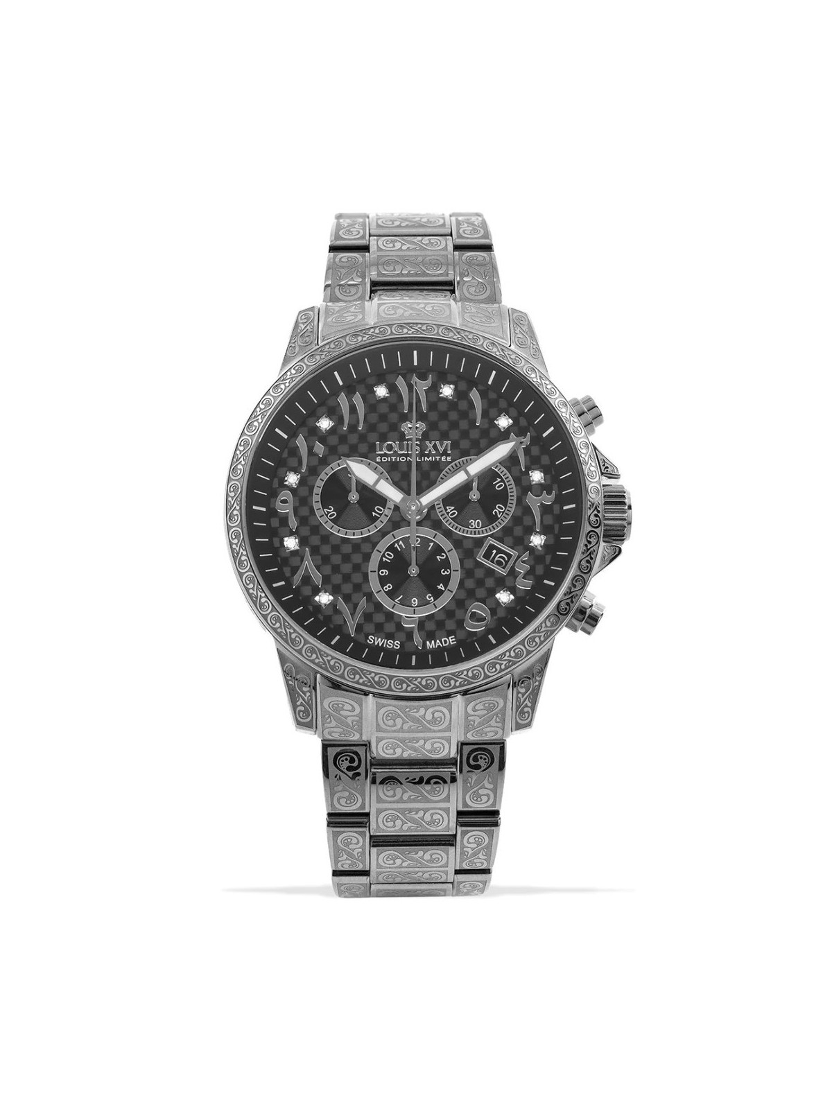 orologio uomo Louis XVI LXVI1095 Palais Royale Arabic Chronograph Mens Watch 43mm 10ATM