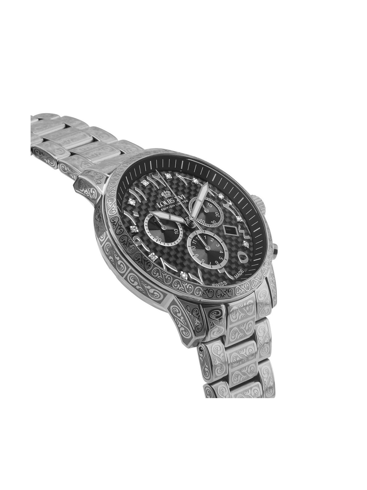 orologio uomo Louis XVI LXVI1095 Palais Royale Arabic Chronograph Mens Watch 43mm 10ATM