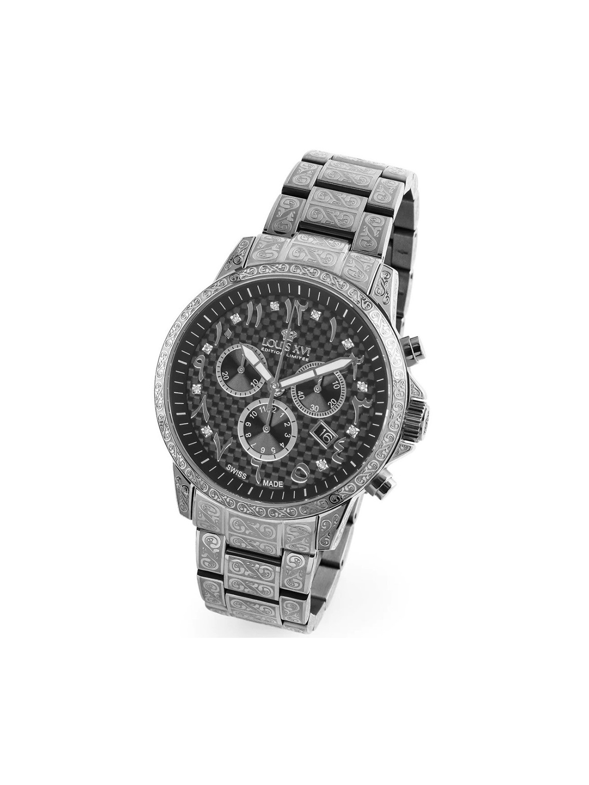 orologio uomo Louis XVI LXVI1095 Palais Royale Arabic Chronograph Mens Watch 43mm 10ATM