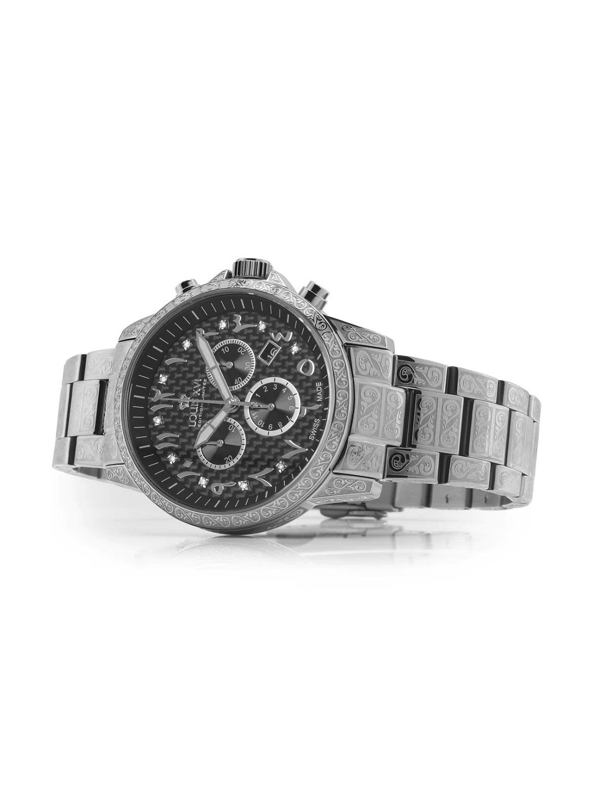 orologio uomo Louis XVI LXVI1095 Palais Royale Arabic Chronograph Mens Watch 43mm 10ATM