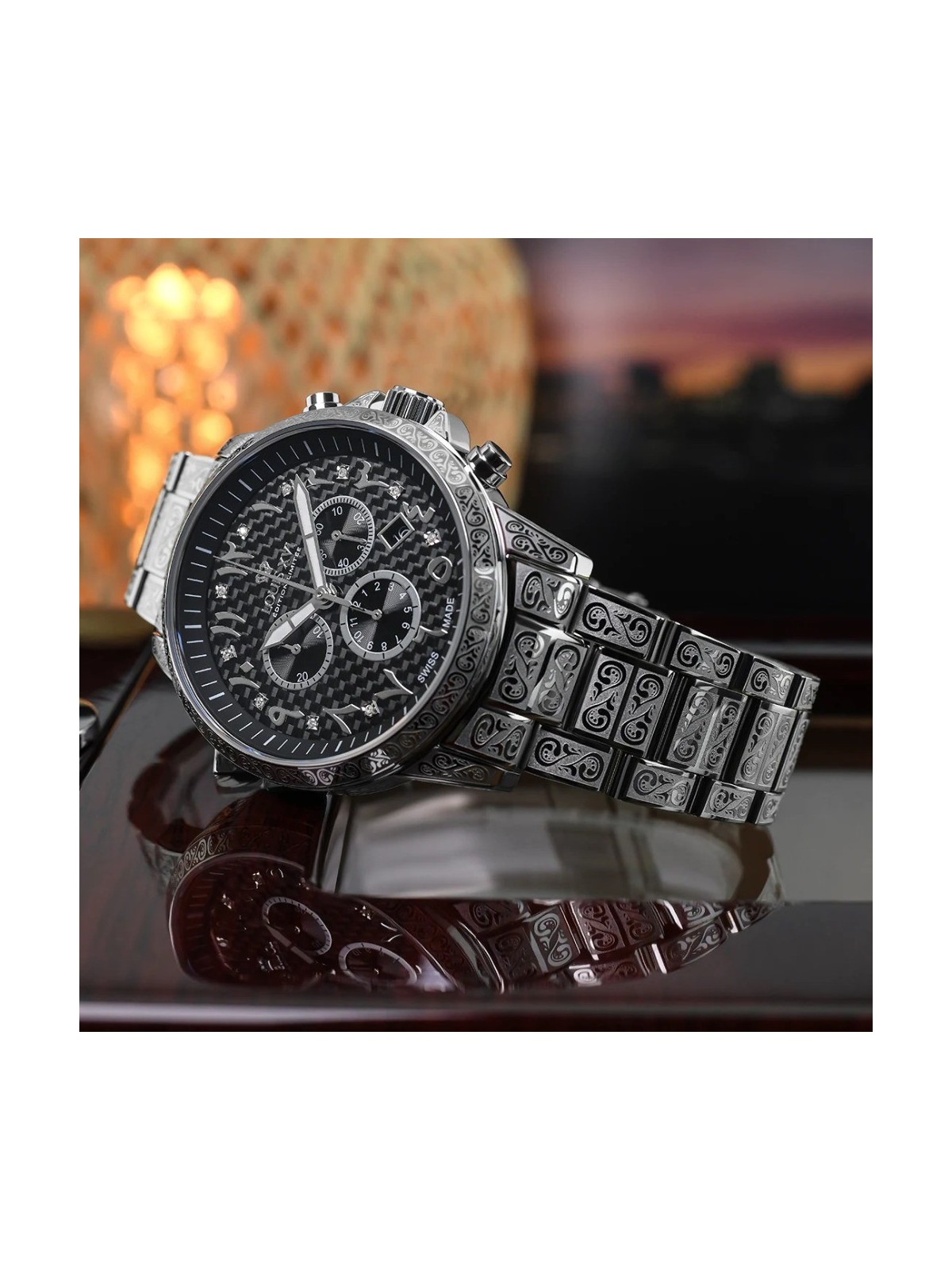 orologio uomo Louis XVI LXVI1095 Palais Royale Arabic Chronograph Mens Watch 43mm 10ATM