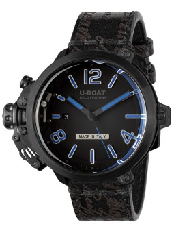 orologio uomo U-Boat 8806 Capsule 50 mm PVD BK BL Automatic Mens Watch 10ATM