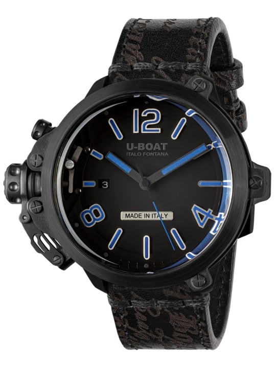 orologio uomo U-Boat 8806 Capsule 50 mm PVD BK BL Automatic Mens Watch 10ATM