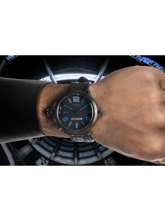 orologio uomo U-Boat 8806 Capsule 50 mm PVD BK BL Automatic Mens Watch 10ATM