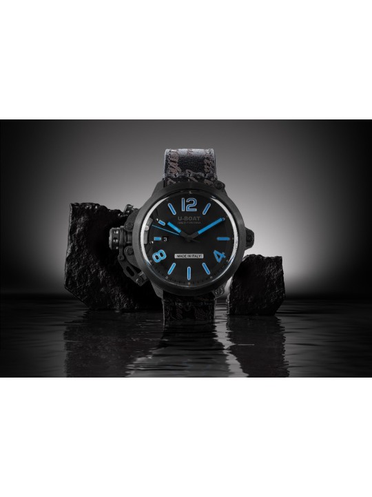 orologio uomo U-Boat 8806 Capsule 50 mm PVD BK BL Automatic Mens Watch 10ATM