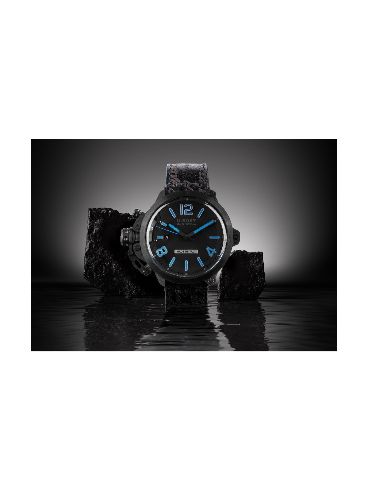 orologio uomo U-Boat 8806 Capsule 50 mm PVD BK BL Automatic Mens Watch 10ATM