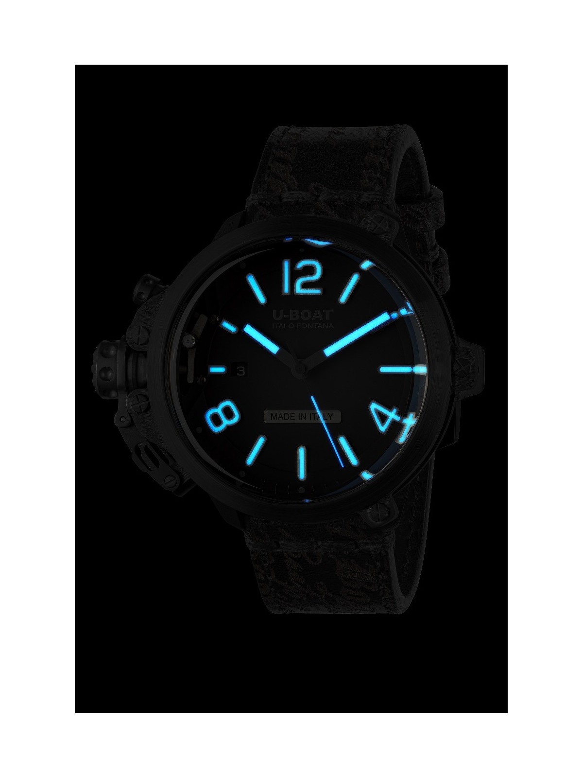 orologio uomo U-Boat 8806 Capsule 50 mm PVD BK BL Automatic Mens Watch 10ATM