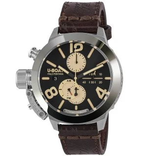 orologio uomo U-Boat 9567/A Classico 45 mm Tungsteno CAS 1 Mens Watch 10ATM