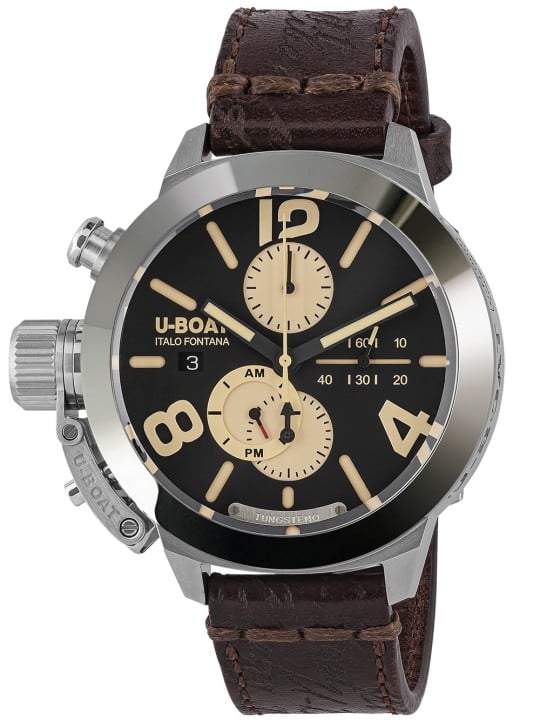 orologio uomo U-Boat 9567/A Classico 45 mm Tungsteno CAS 1 Mens Watch 10ATM