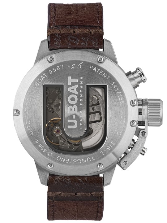 orologio uomo U-Boat 9567/A Classico 45 mm Tungsteno CAS 1 Mens Watch 10ATM