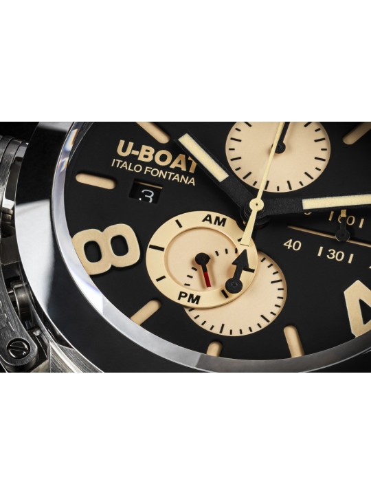 orologio uomo U-Boat 9567/A Classico 45 mm Tungsteno CAS 1 Mens Watch 10ATM