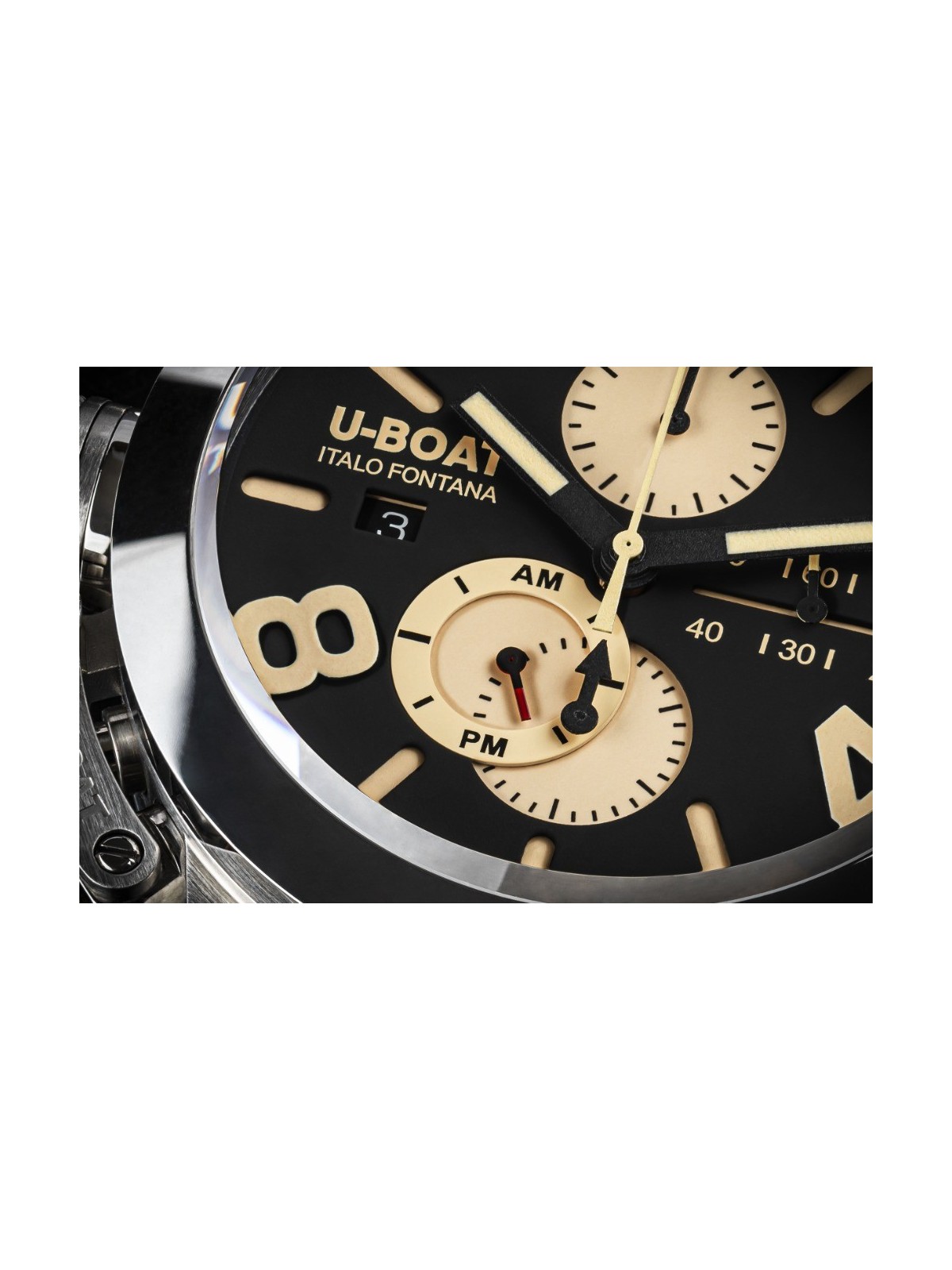 orologio uomo U-Boat 9567/A Classico 45 mm Tungsteno CAS 1 Mens Watch 10ATM