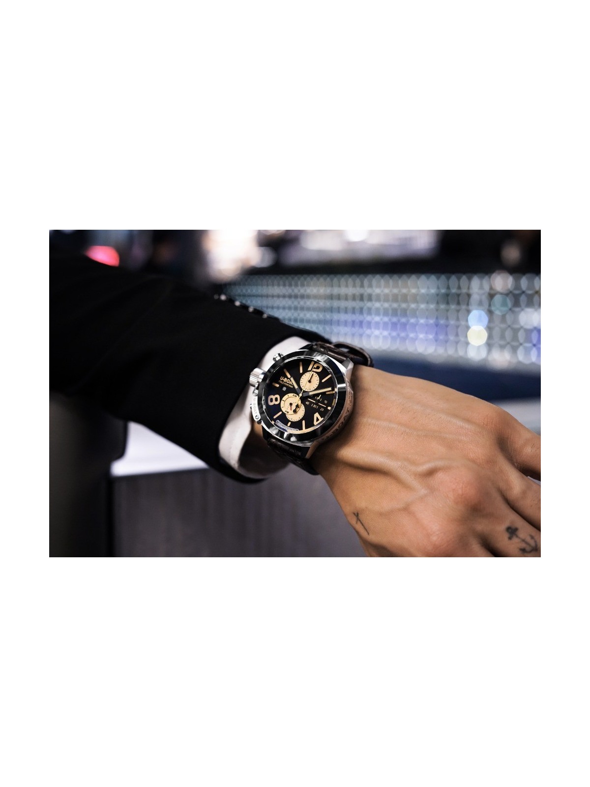 orologio uomo U-Boat 9567/A Classico 45 mm Tungsteno CAS 1 Mens Watch 10ATM