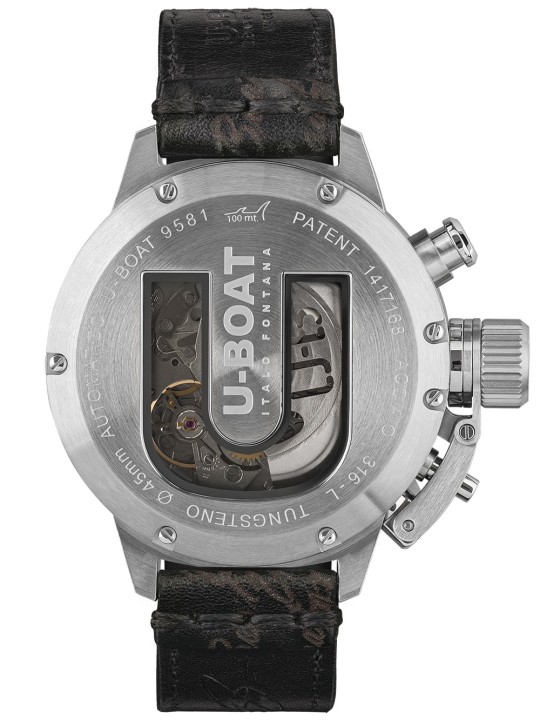 orologio uomo U-Boat 9581 Classico 45 mm Tungsteno CAS Green Mens Watch 10ATM