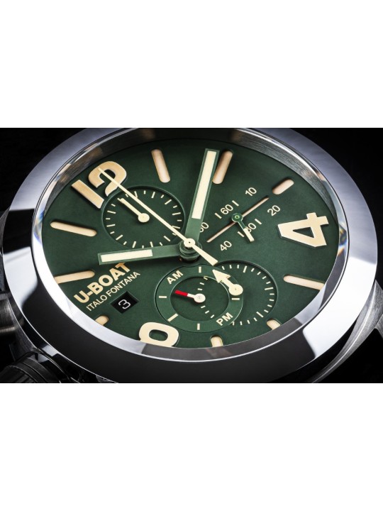 orologio uomo U-Boat 9581 Classico 45 mm Tungsteno CAS Green Mens Watch 10ATM
