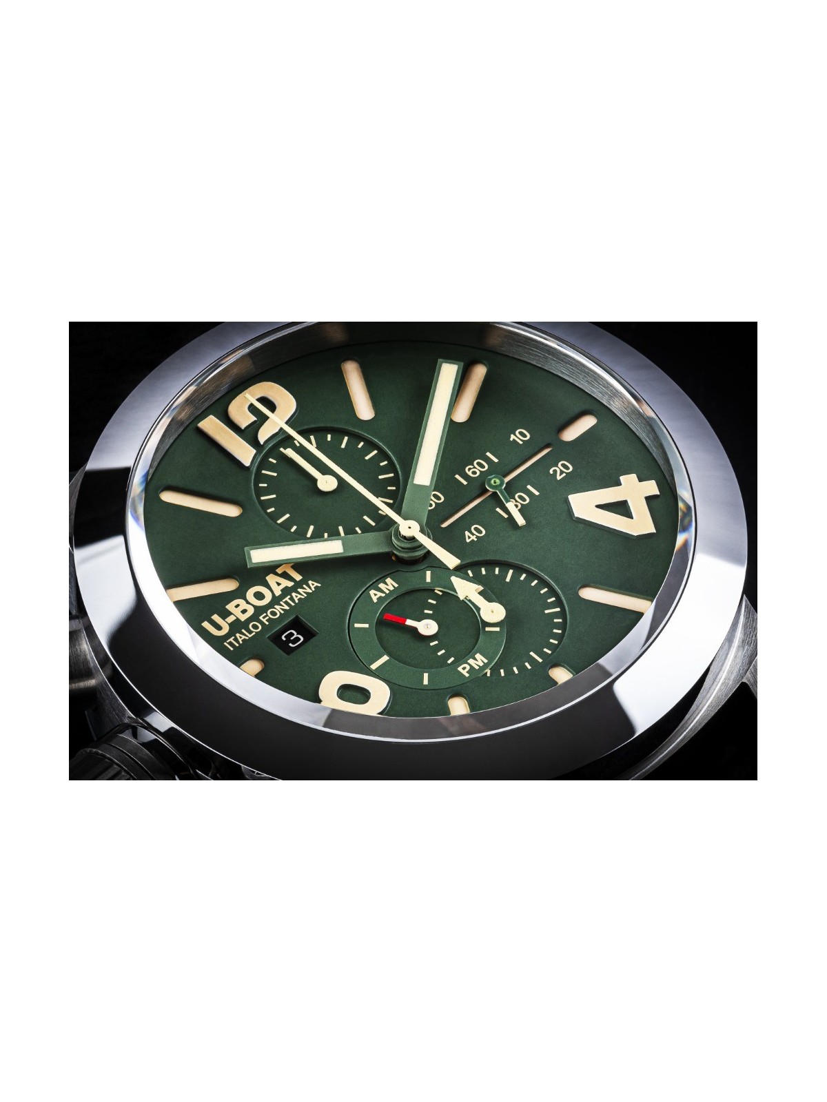 orologio uomo U-Boat 9581 Classico 45 mm Tungsteno CAS Green Mens Watch 10ATM