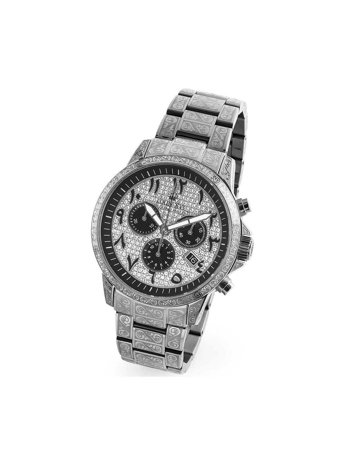 orologio uomo Louis XVI LXVI1097 Palais Royale Arabic Chronograph Mens Watch 43mm 10ATM