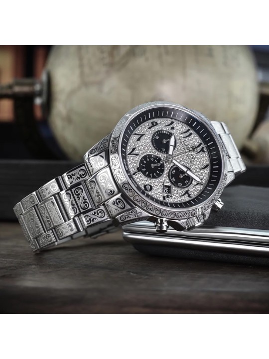 orologio uomo Louis XVI LXVI1097 Palais Royale Arabic Chronograph Mens Watch 43mm 10ATM