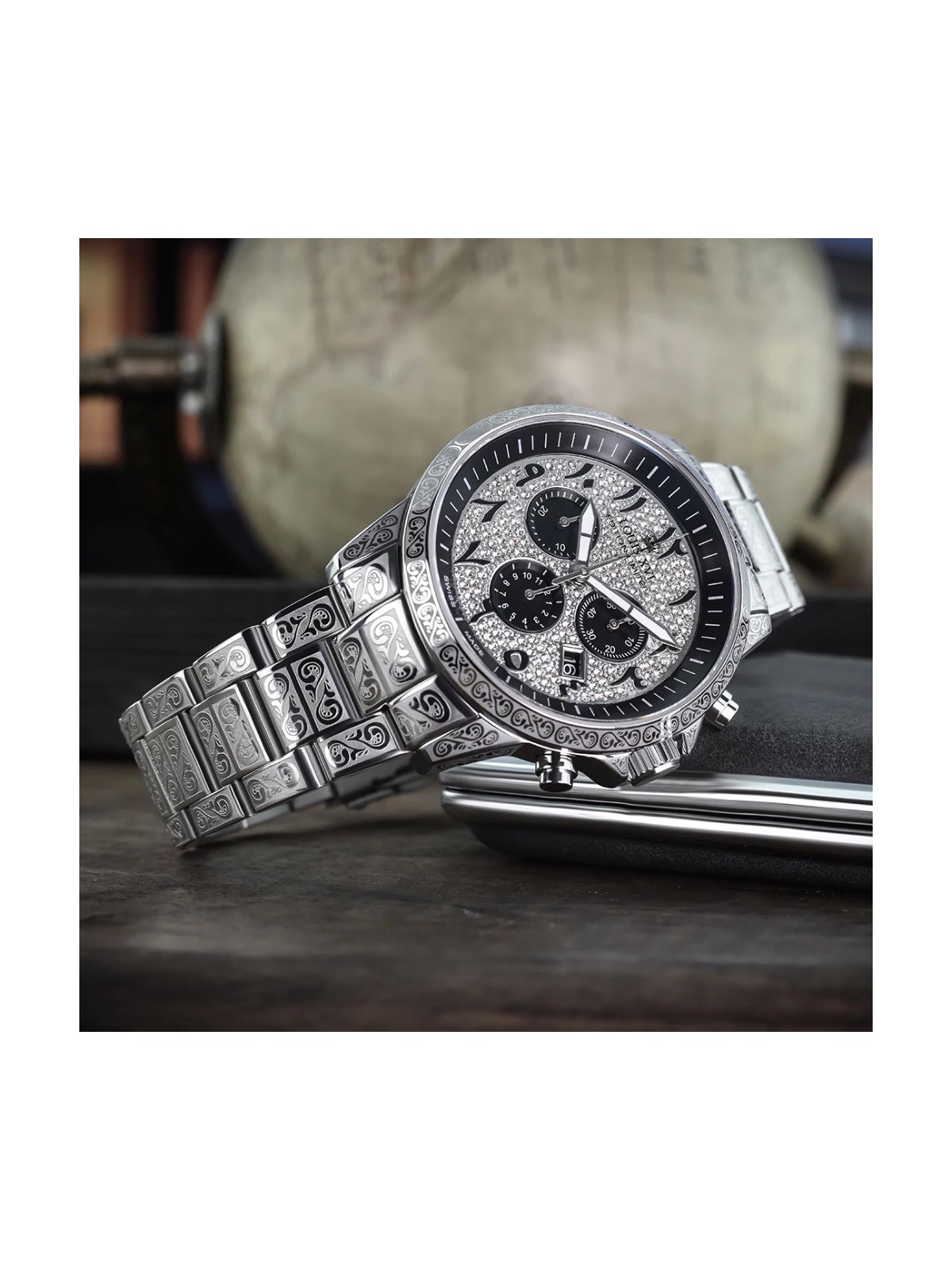 orologio uomo Louis XVI LXVI1097 Palais Royale Arabic Chronograph Mens Watch 43mm 10ATM