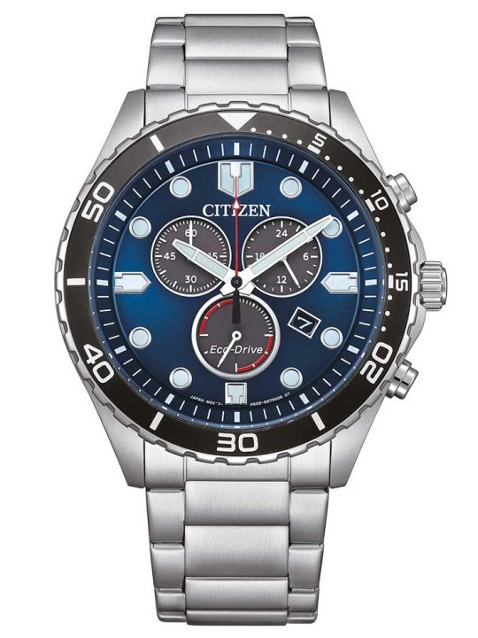 orologio uomo Citizen AT2560-84L Mens Watch Eco-Drive Chronograph 43mm 10ATM