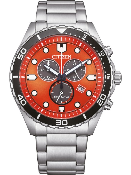 orologio uomo Citizen AT2560-84X Mens Watch Eco-Drive Chronograph 43mm 10ATM