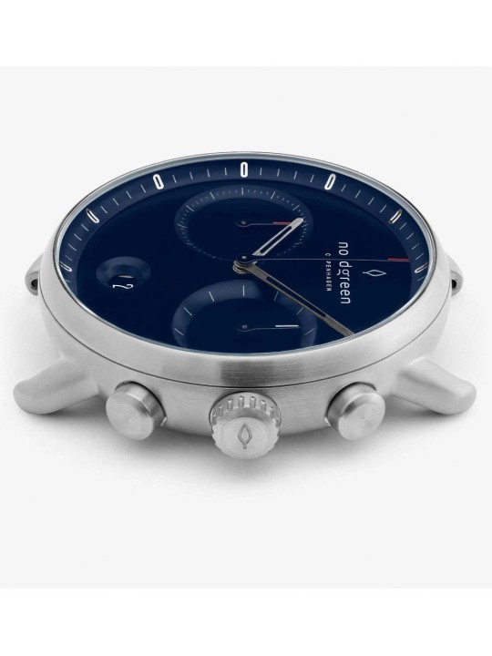 orologio uomo Nordgreen PI42SILEBRNA Mens Watch Pioneer Chronograph 42mm 5ATM
