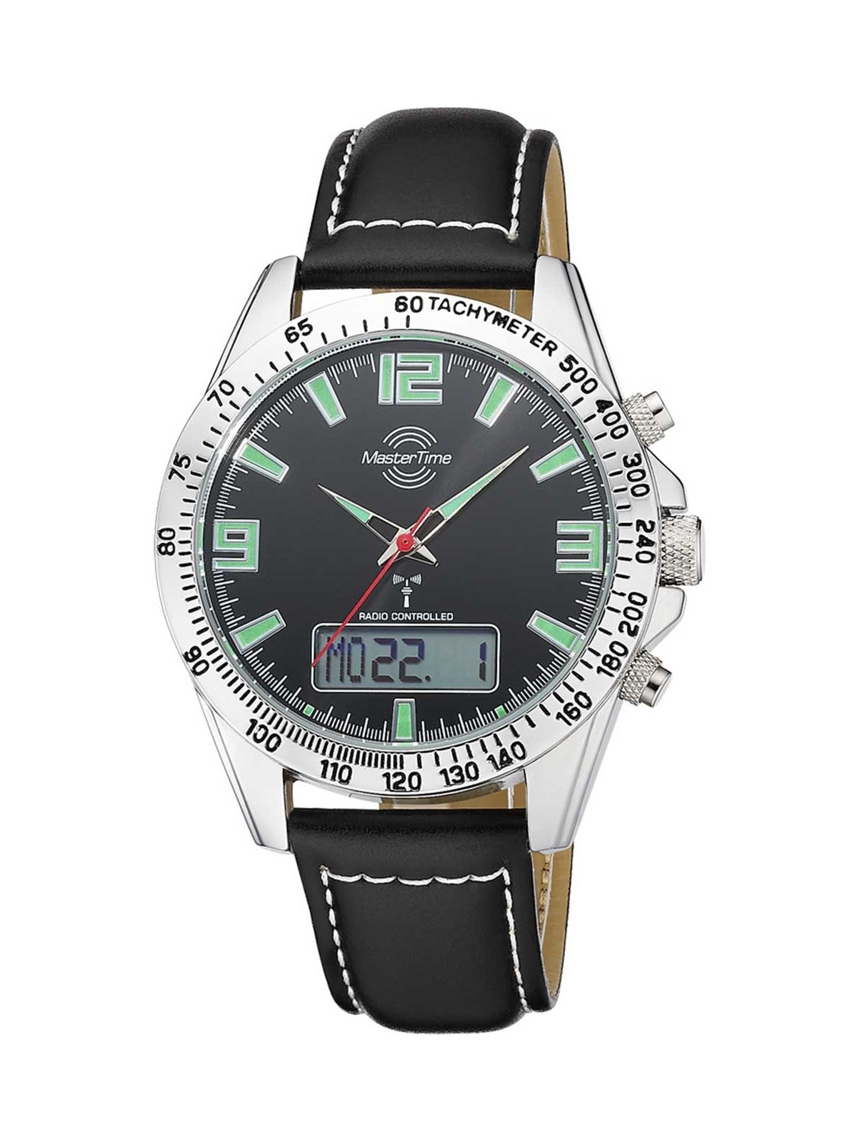 orologio uomo Master Time MTGA-10873-22L Mens Watch Sporty Big Date Chronograph 42mm 5ATM