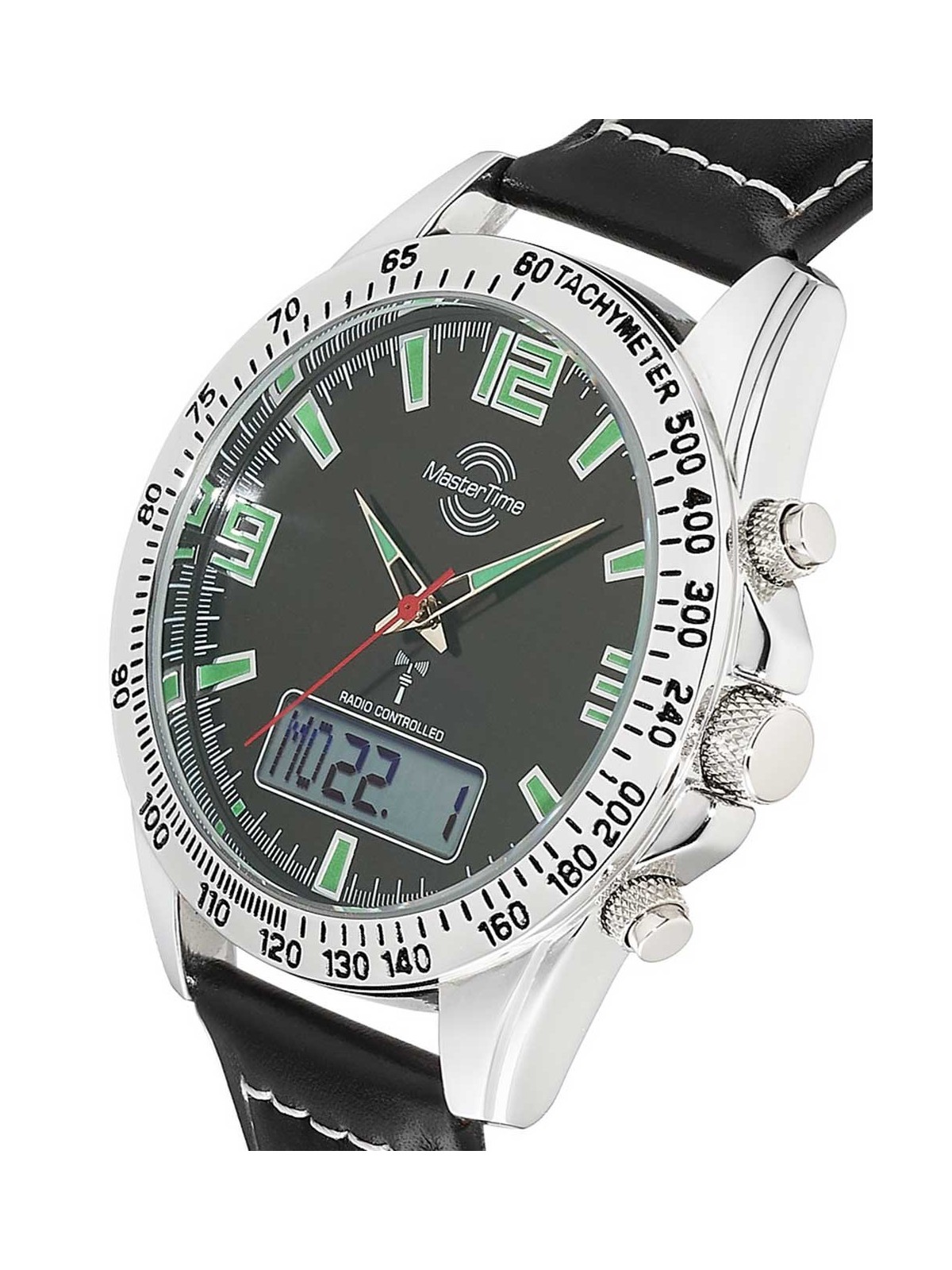 orologio uomo Master Time MTGA-10873-22L Mens Watch Sporty Big Date Chronograph 42mm 5ATM