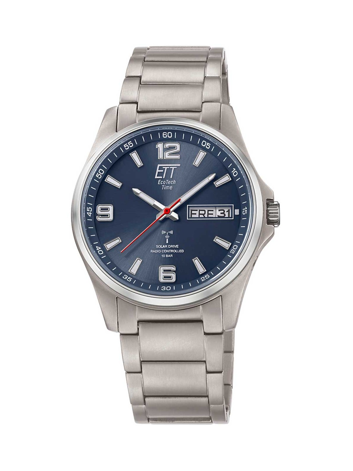 orologio uomo ETT Eco Tech Time EGT-11602-31M Mens Watch Everest Solar Radio Controlled 41mm 10ATM