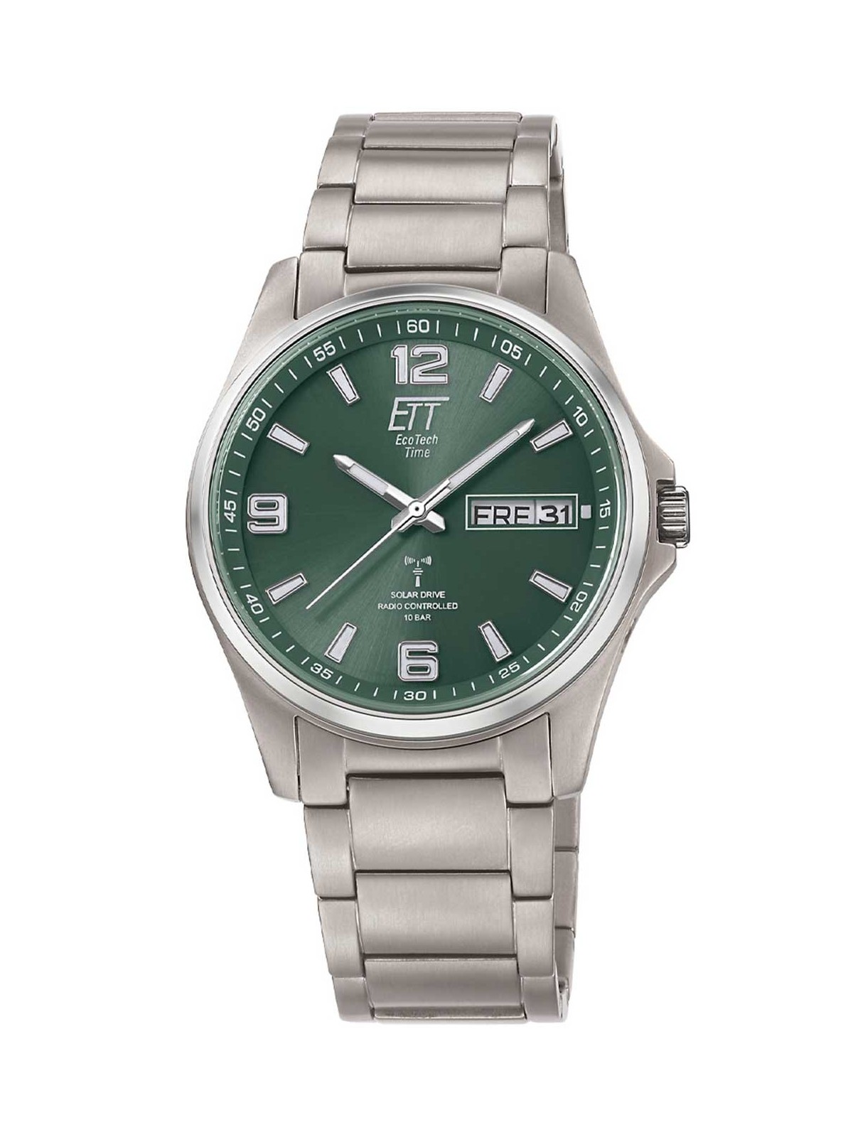 orologio uomo ETT Eco Tech Time EGT-11603-81M Mens Watch Everest Solar Radio Controlled 41mm 10ATM