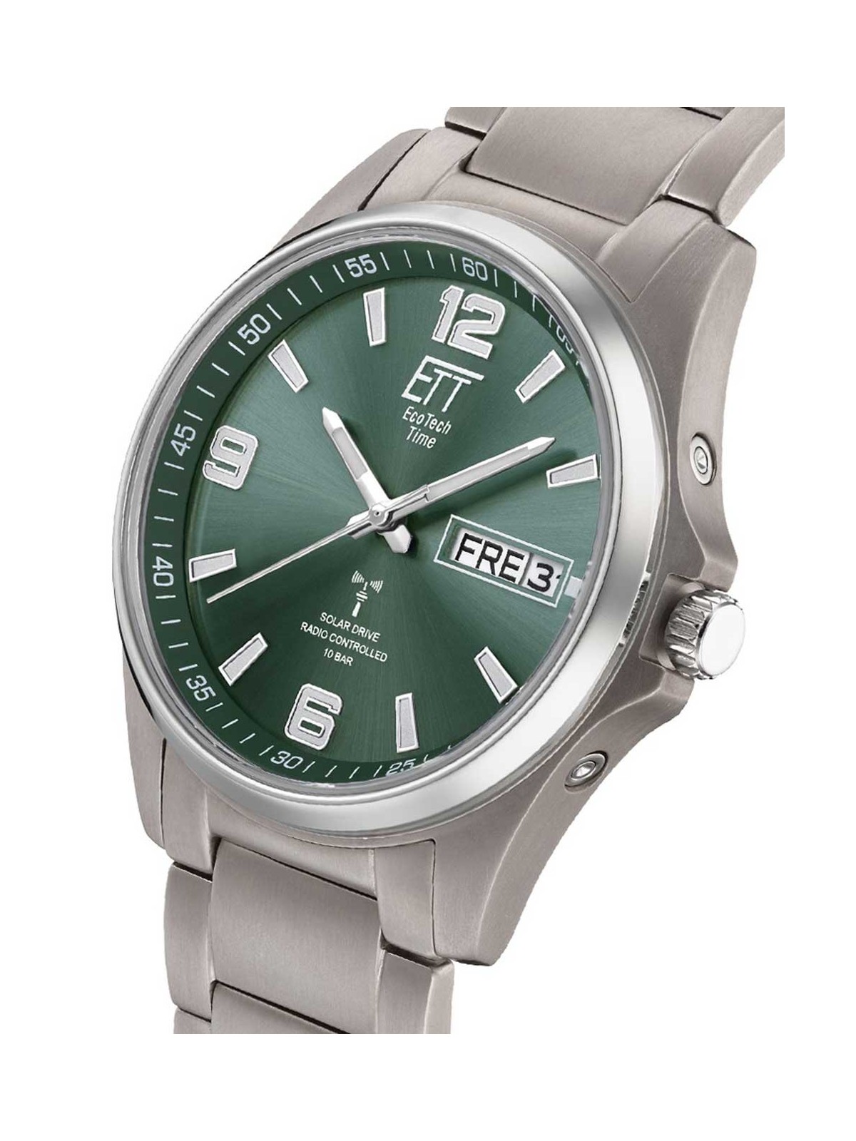orologio uomo ETT Eco Tech Time EGT-11603-81M Mens Watch Everest Solar Radio Controlled 41mm 10ATM
