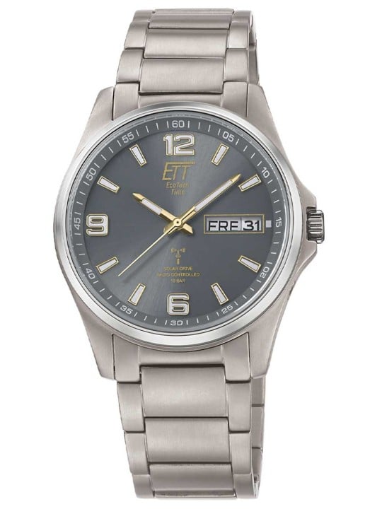 orologio uomo ETT Eco Tech Time EGT-11601-21M Mens Watch Everest Solar Radio Controlled 41mm 10ATM