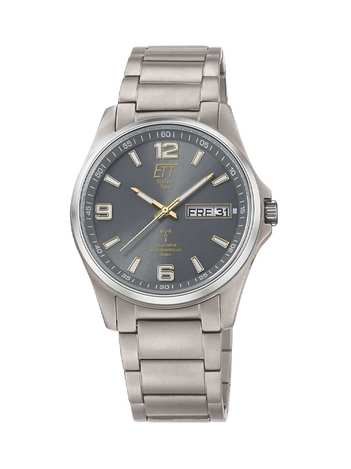 orologio uomo ETT Eco Tech Time EGT-11601-21M Mens Watch Everest Solar Radio Controlled 41mm 10ATM