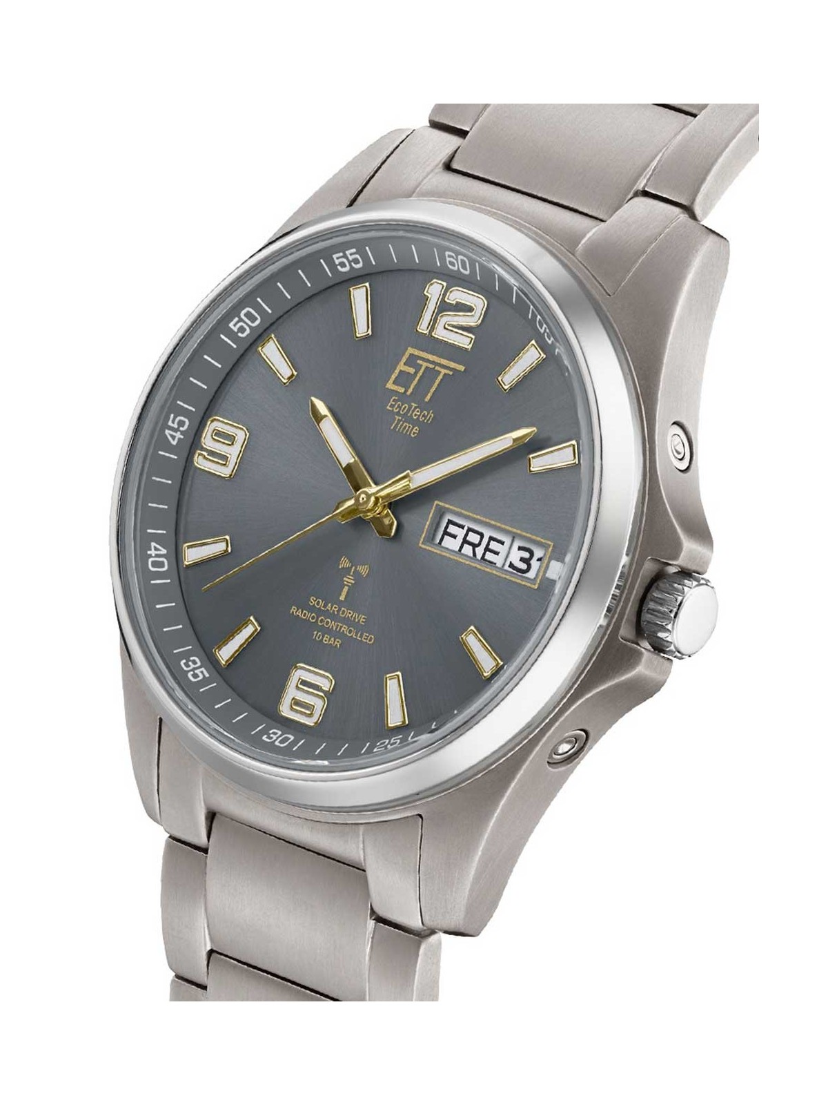 orologio uomo ETT Eco Tech Time EGT-11601-21M Mens Watch Everest Solar Radio Controlled 41mm 10ATM
