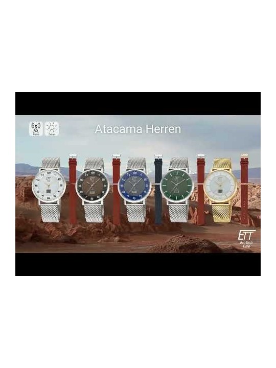 orologio uomo ETT Eco Tech Time EGS-11621-32MS Mens Watch Atacama Solar Radio Controlled 40mm 5ATM