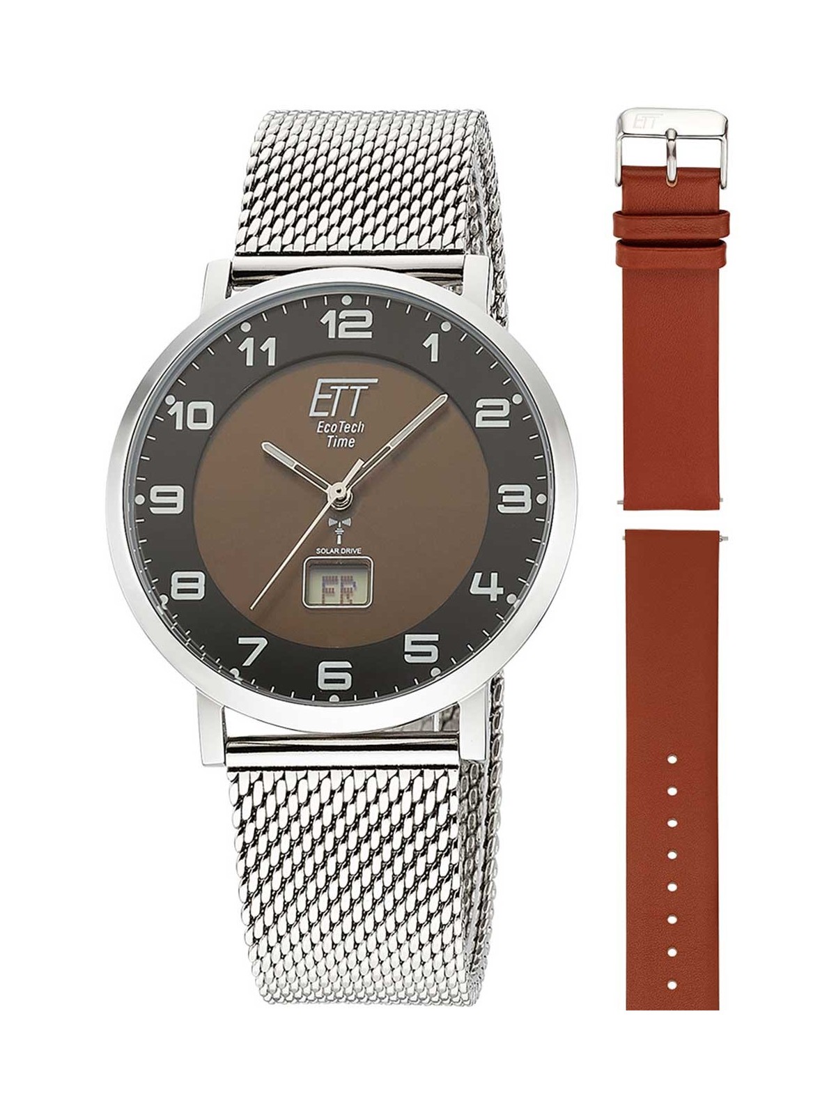 orologio uomo ETT Eco Tech Time EGS-11624-22MS Mens Watch Atacama Solar Radio Controlled 40mm 5ATM