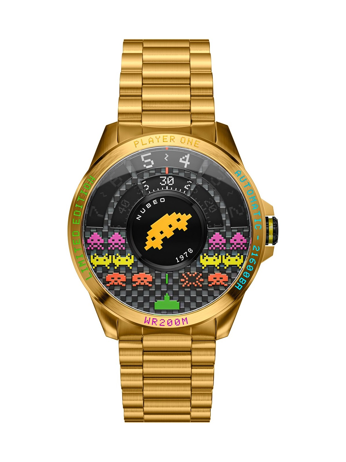 orologio uomo Nubeo NB-6082-SI-33 Mens Watch Quasar Automatic Limited 48mm 20ATM