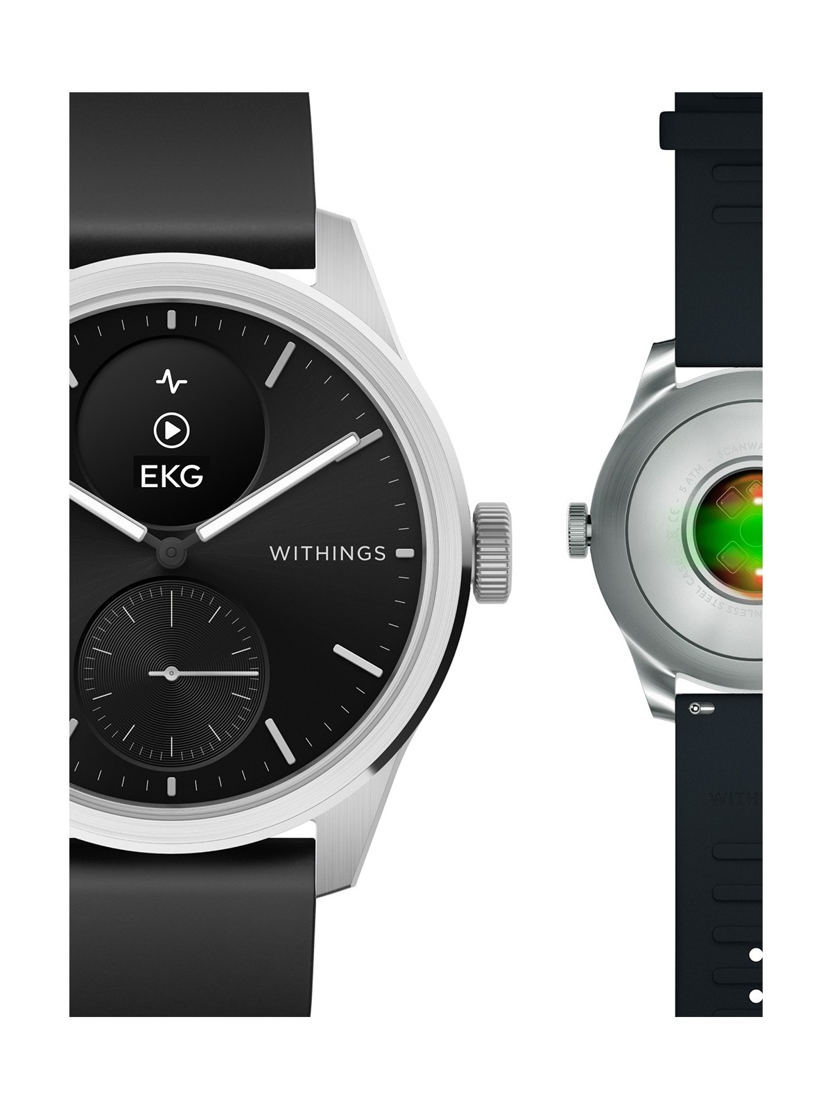 Withings HWA10-model 4-All-Int ScanWatch 2 Black 42 mm 5ATM