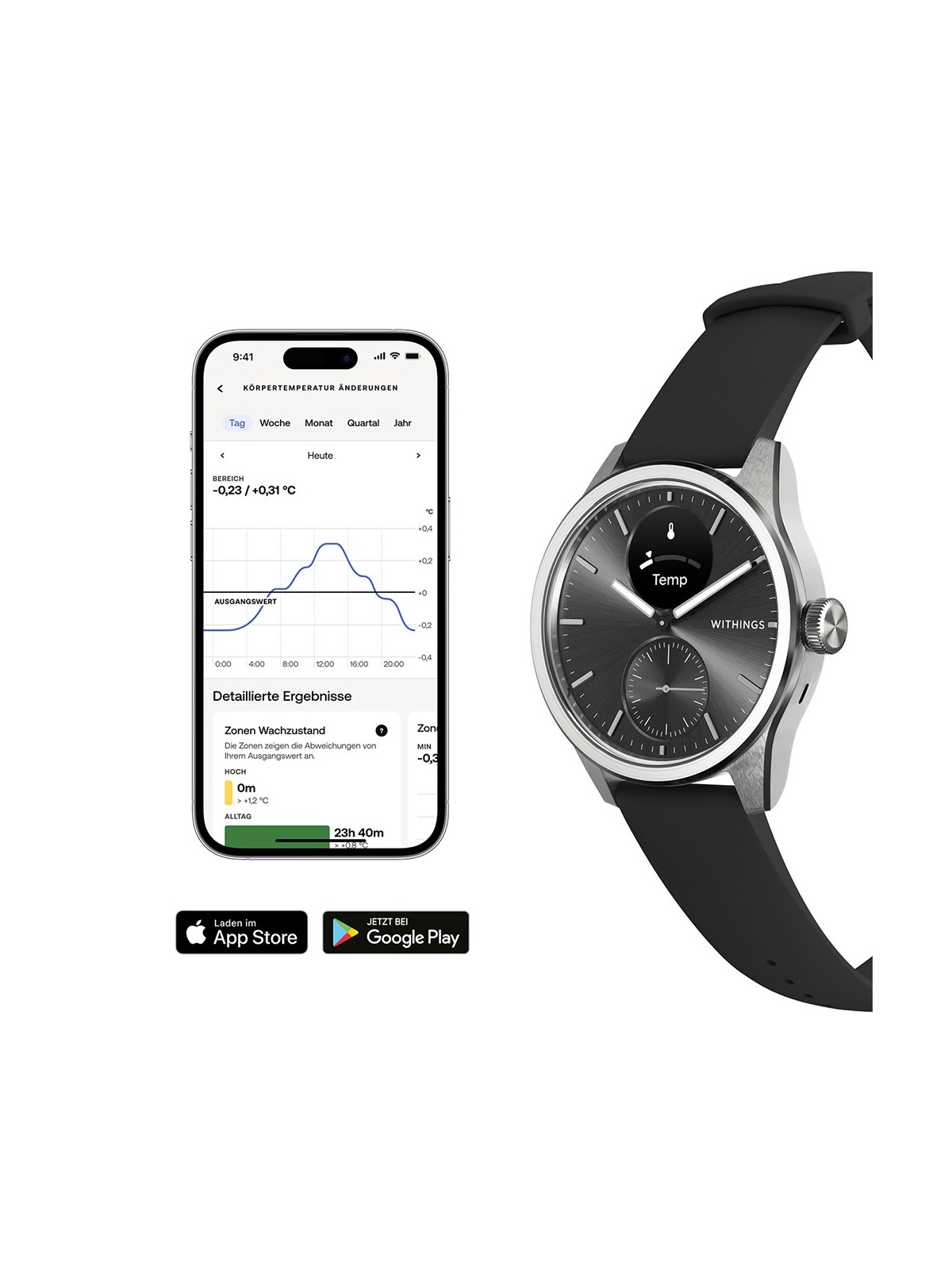 Withings HWA10-model 4-All-Int ScanWatch 2 Black 42 mm 5ATM